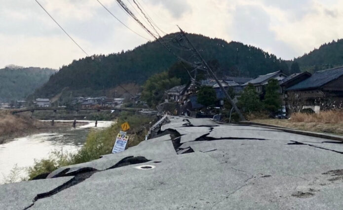 能登半島地震直後の町の様子